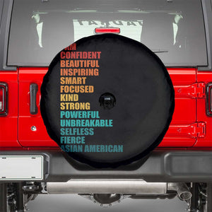 I Am Confident Beautiful Inspiring Asian American Spare Tire Cover AAPI Heritage Month TS11 Black Print Your Wear