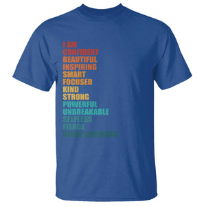 I Am Confident Beautiful Inspiring Asian American T Shirt AAPI Heritage Month TS11 Royal Blue Print Your Wear
