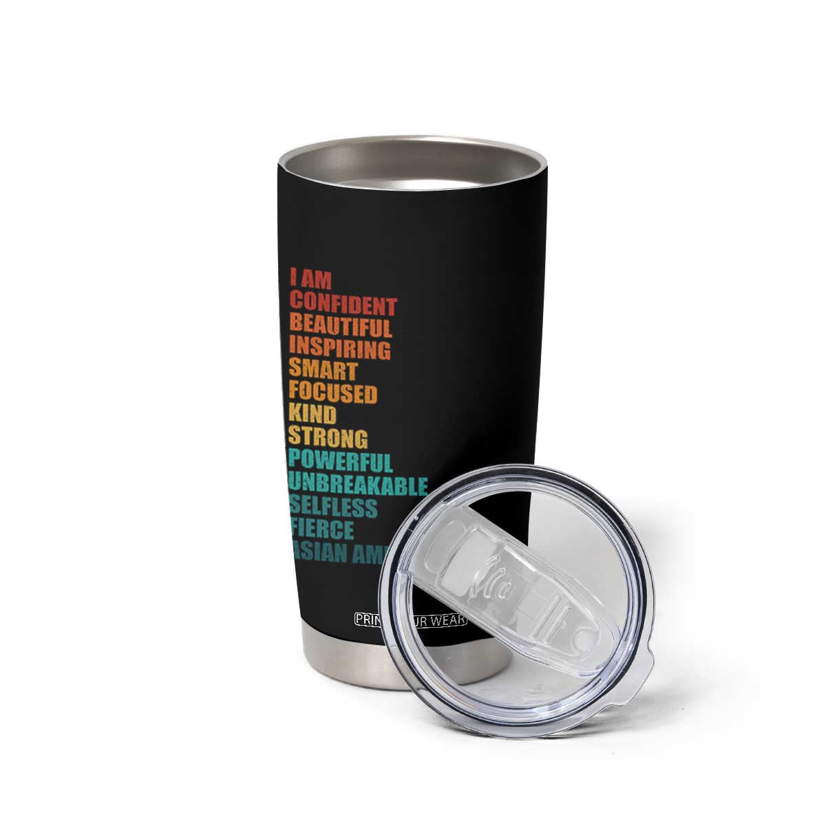 I Am Confident Beautiful Inspiring Asian American Tumbler Cup AAPI Heritage Month TS11 Print Your Wear