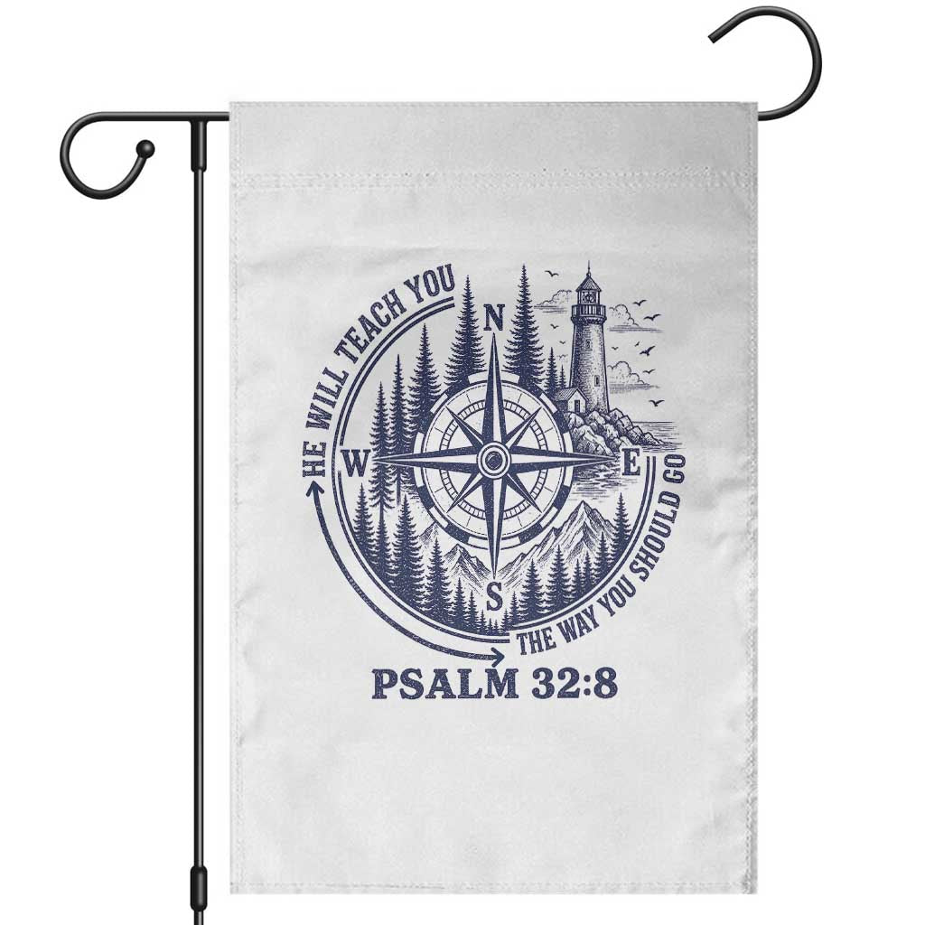 Christian Camping Garden Flag He Will Teach You The Way You Should Go TS11 White Print Your Wear