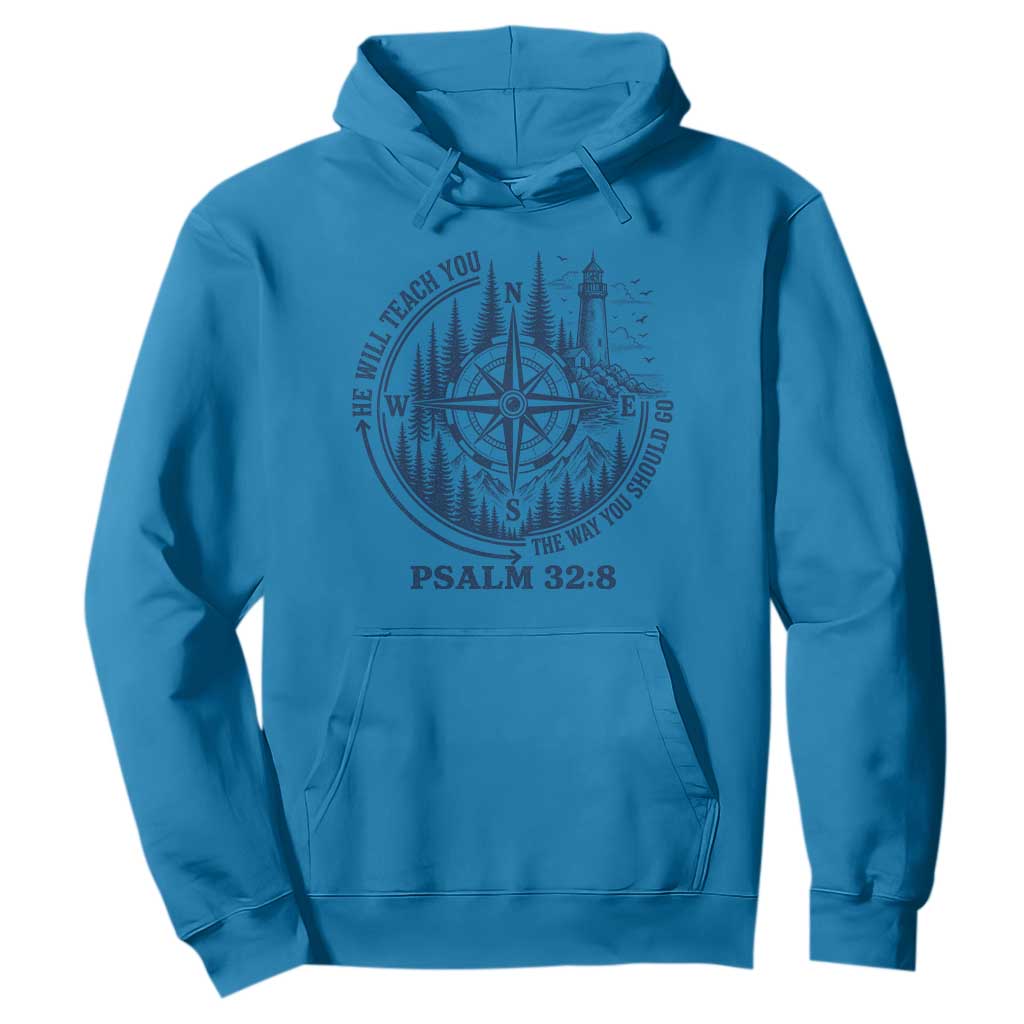 Christian Camping Hoodie He Will Teach You The Way You Should Go TS11 Sapphire Print Your Wear