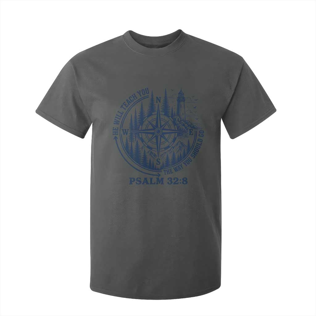 Christian Camping T Shirt For Kid He Will Teach You The Way You Should Go TS11 Dark Heather Print Your Wear