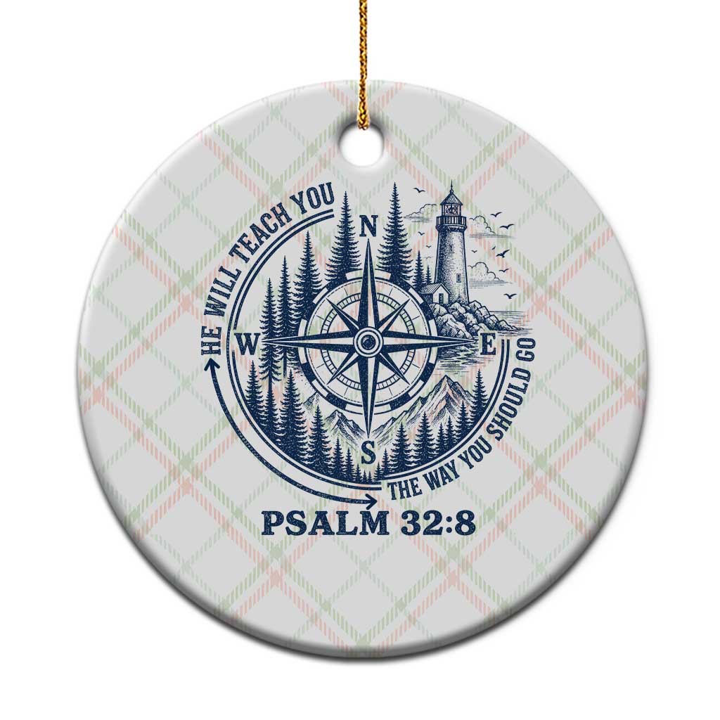 Christian Camping Ceramic Ornament He Will Teach You The Way You Should Go TS11 1pc Christmas Plaid Print Your Wear