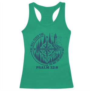Christian Camping Racerback Tank Top He Will Teach You The Way You Should Go TS11 Irish Green Print Your Wear