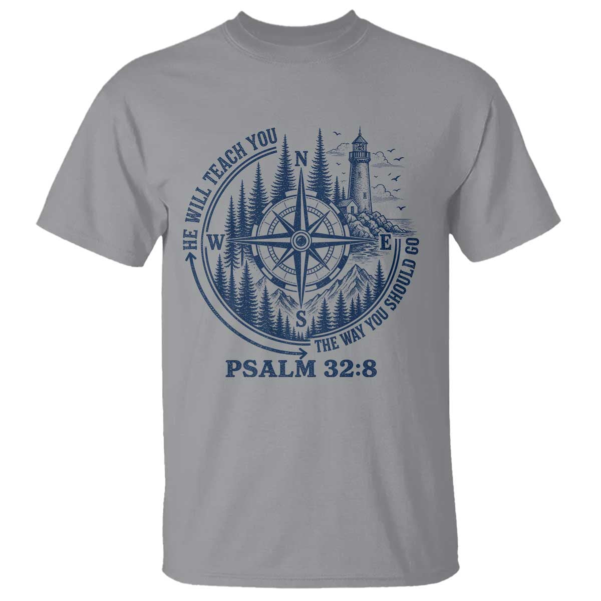 Christian Camping T Shirt He Will Teach You The Way You Should Go TS11 Sport Gray Print Your Wear