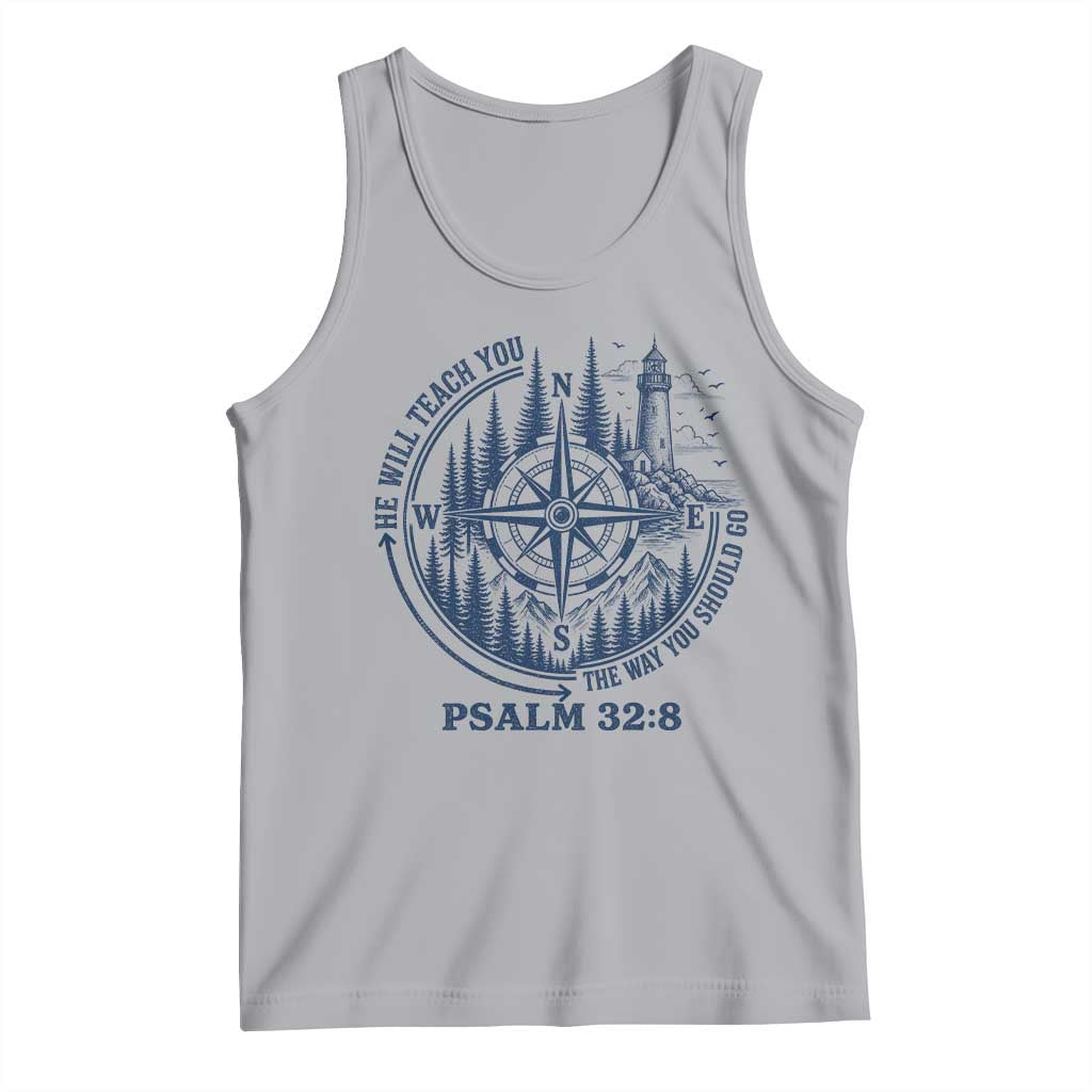 Christian Camping Tank Top He Will Teach You The Way You Should Go TS11 Athletic Heather Print Your Wear