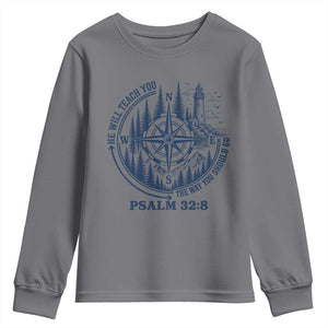 Christian Camping Youth Sweatshirt He Will Teach You The Way You Should Go TS11 Charcoal Print Your Wear