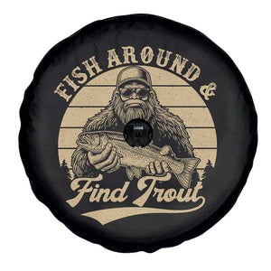 Fish Around And Find Trout Spare Tire Cover Bigfoot Fishing TS11 Print Your Wear