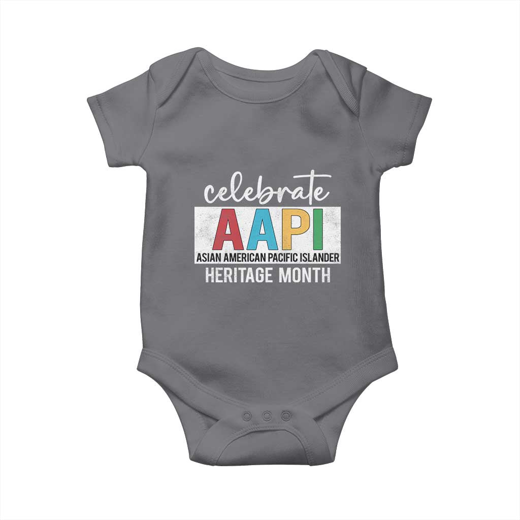 Celebrate AAPI Heritage Month Baby Onesie Asian American and Pacific Islander Countries TS11 Charcoal Print Your Wear