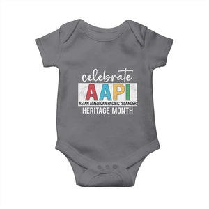 Celebrate AAPI Heritage Month Baby Onesie Asian American and Pacific Islander Countries TS11 Charcoal Print Your Wear