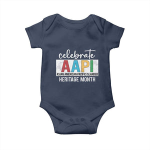 Celebrate AAPI Heritage Month Baby Onesie Asian American and Pacific Islander Countries TS11 Navy Print Your Wear