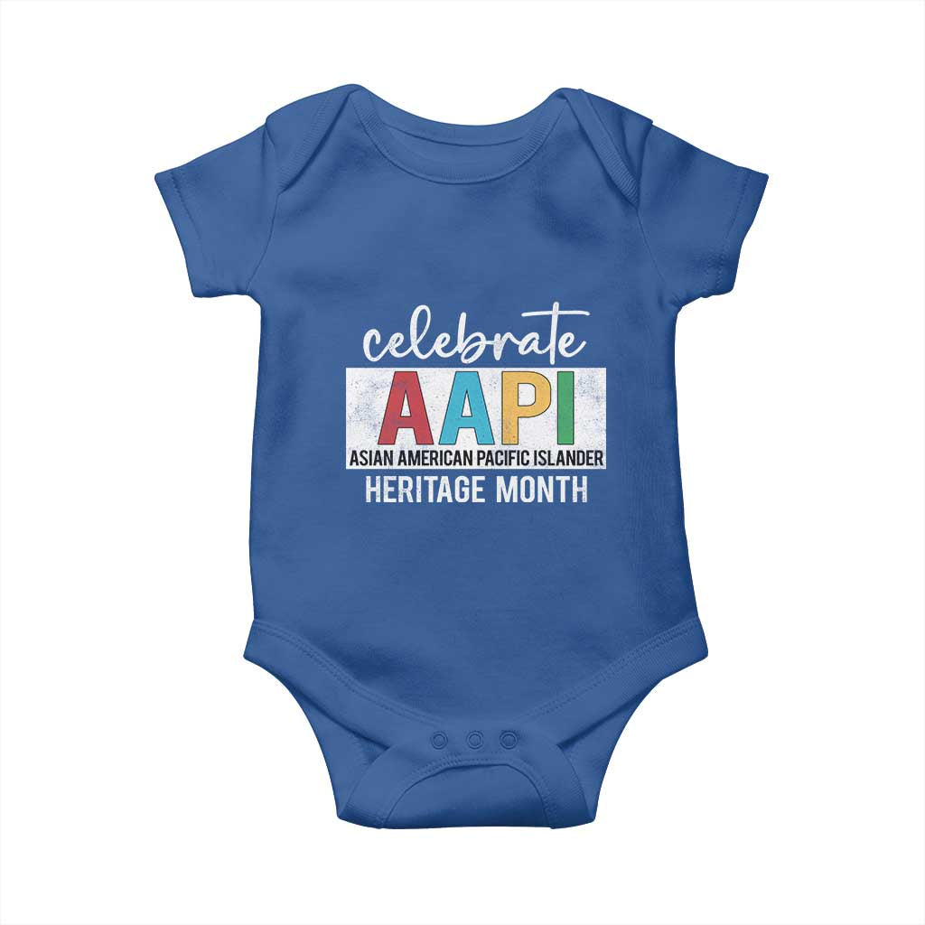 Celebrate AAPI Heritage Month Baby Onesie Asian American and Pacific Islander Countries TS11 Royal Blue Print Your Wear