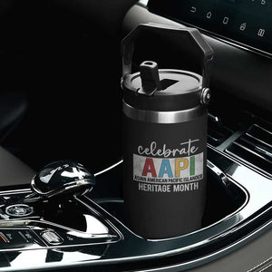 Celebrate AAPI Heritage Month Flip Straw Tumbler Asian American and Pacific Islander Countries TS11 Print Your Wear