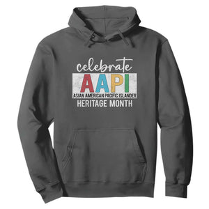 Celebrate AAPI Heritage Month Hoodie Asian American and Pacific Islander Countries TS11 Dark Heather Print Your Wear
