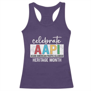Celebrate AAPI Heritage Month Racerback Tank Top Asian American and Pacific Islander Countries TS11 Purple Print Your Wear