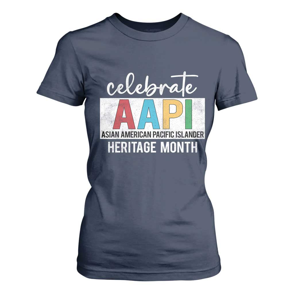 Celebrate AAPI Heritage Month T Shirt For Women Asian American and Pacific Islander Countries TS11 Navy Print Your Wear