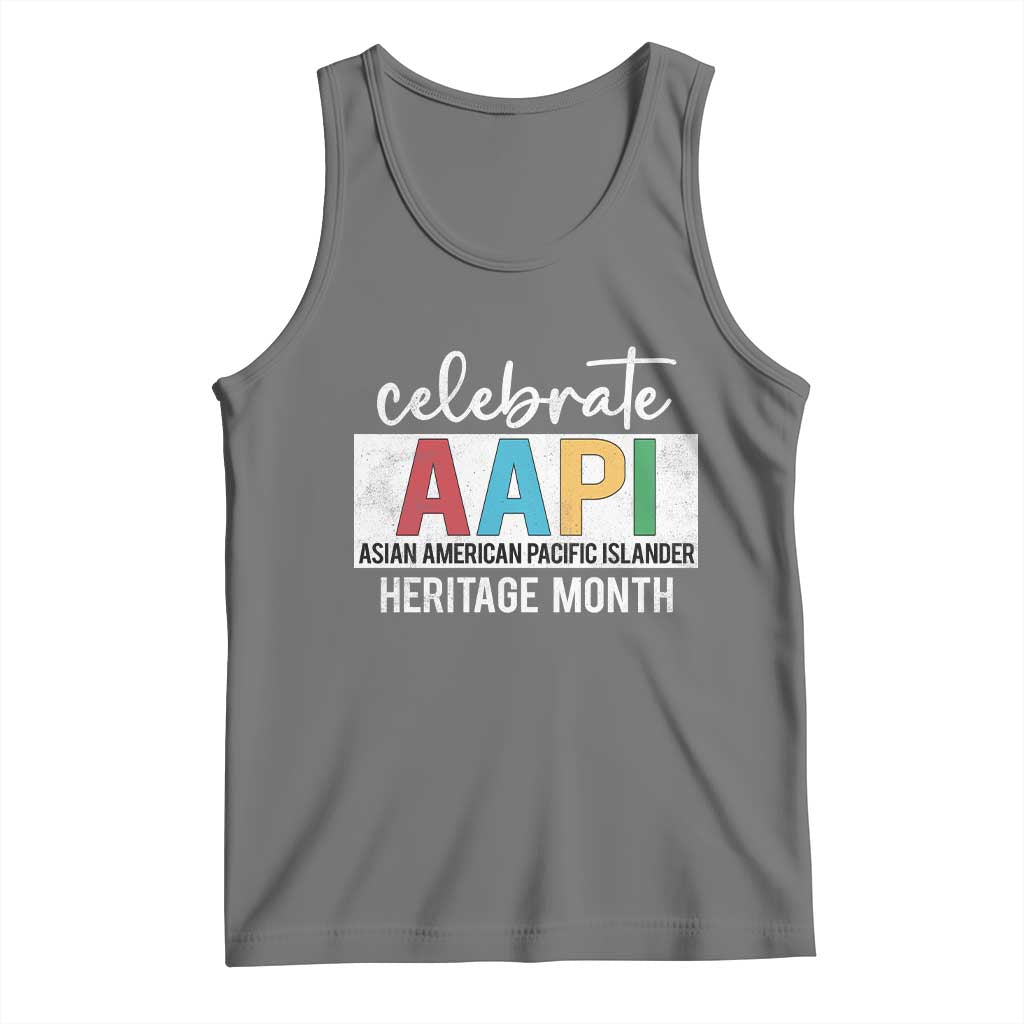 Celebrate AAPI Heritage Month Tank Top Asian American and Pacific Islander Countries TS11 Black Heather Print Your Wear