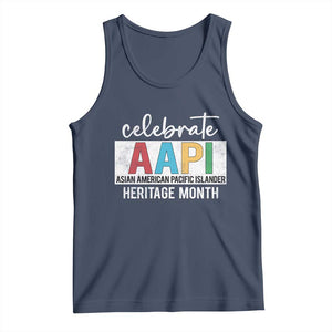 Celebrate AAPI Heritage Month Tank Top Asian American and Pacific Islander Countries TS11 Navy Print Your Wear