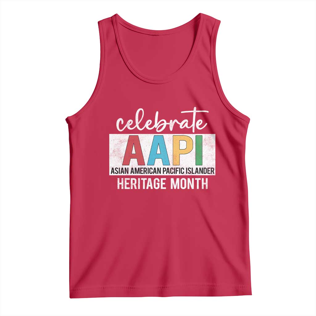Celebrate AAPI Heritage Month Tank Top Asian American and Pacific Islander Countries TS11 Red Print Your Wear