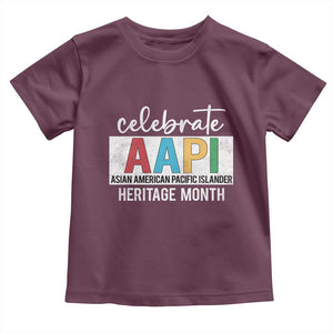 Celebrate AAPI Heritage Month Toddler T Shirt Asian American and Pacific Islander Countries TS11 Maroon Print Your Wear