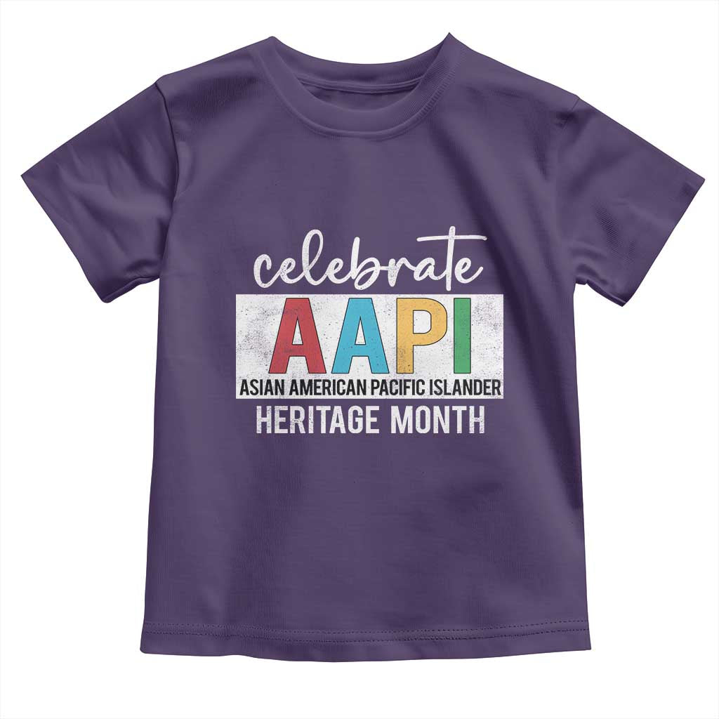 Celebrate AAPI Heritage Month Toddler T Shirt Asian American and Pacific Islander Countries TS11 Purple Print Your Wear