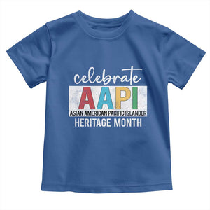 Celebrate AAPI Heritage Month Toddler T Shirt Asian American and Pacific Islander Countries TS11 Royal Blue Print Your Wear