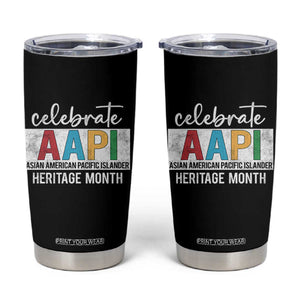 Celebrate AAPI Heritage Month Tumbler Cup Asian American and Pacific Islander Countries TS11 Black Print Your Wear