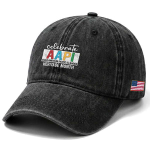 Celebrate AAPI Heritage Month Washed Cotton Baseball Cap Asian American and Pacific Islander Countries TS11 Print Your Wear