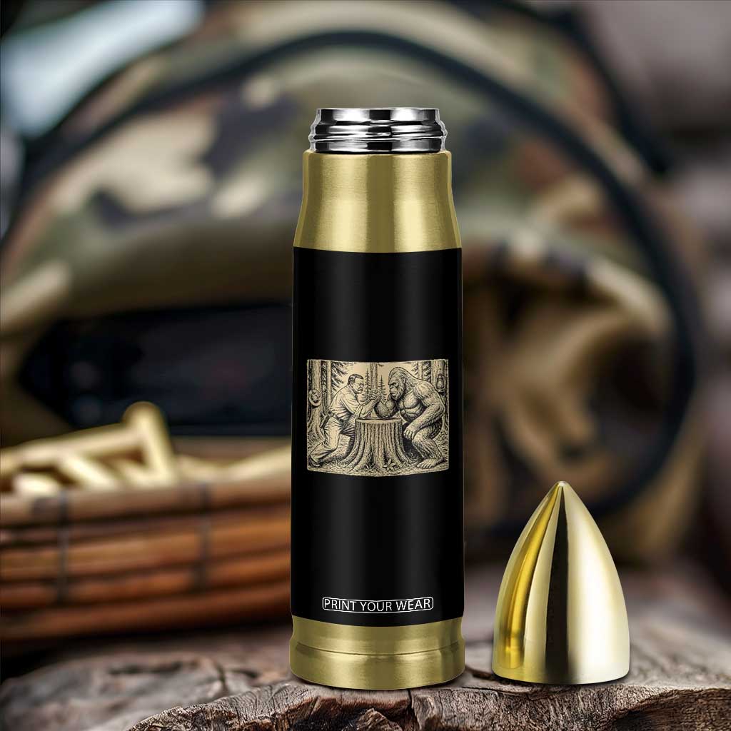 Theodore Roosevelt and Bigfoot Arm Wrestling Retro Bullet Tumbler TS11 Print Your Wear