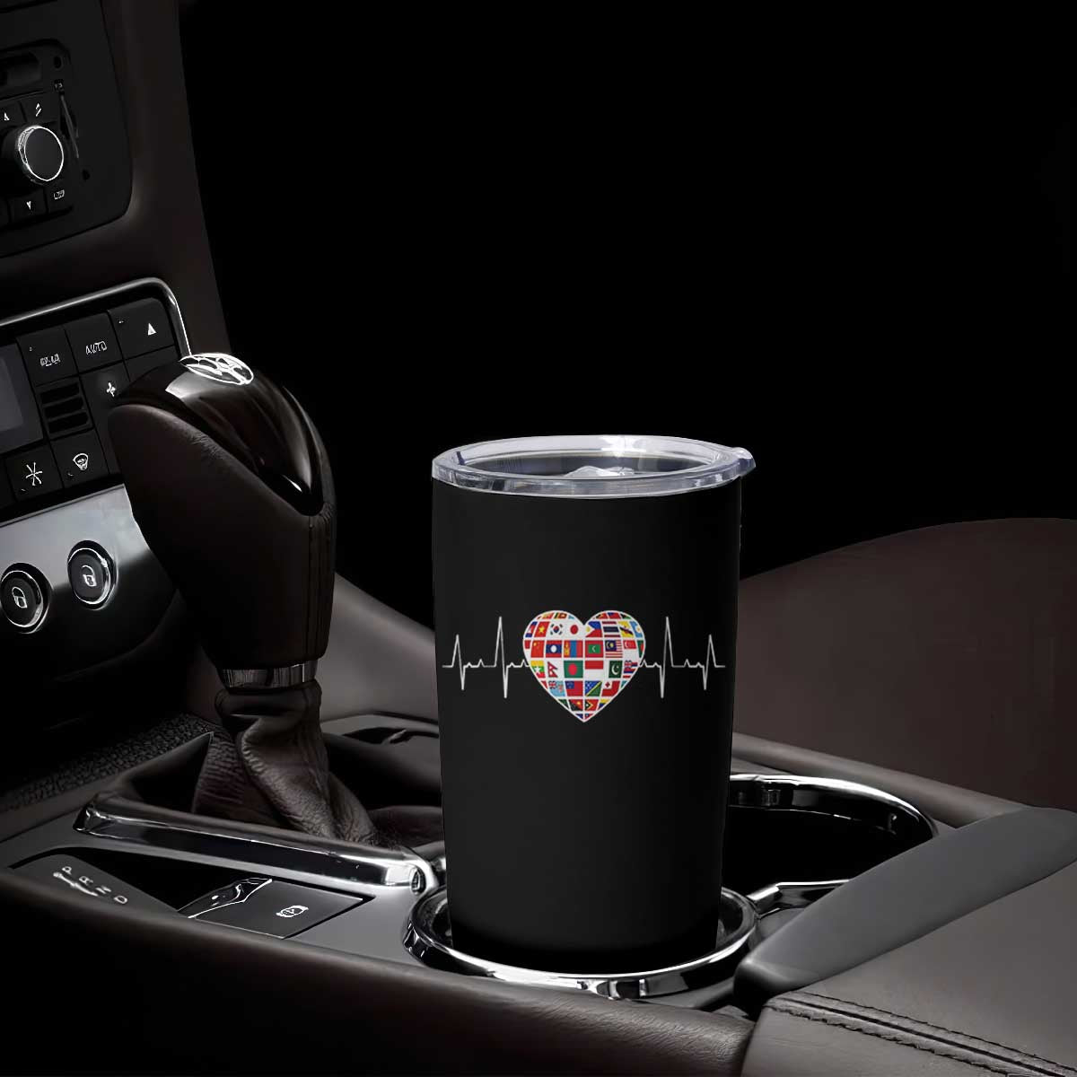 AAPI Heritage Month Heartbeat Heart Asian American and Pacific Islander Countries Flag Tumbler Cup TS11 Print Your Wear