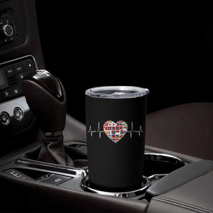 AAPI Heritage Month Heartbeat Heart Asian American and Pacific Islander Countries Flag Tumbler Cup TS11 Print Your Wear