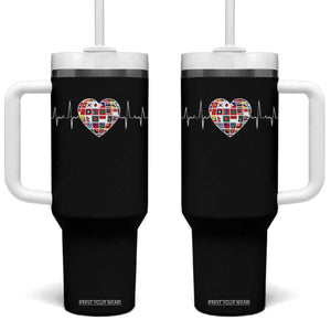 AAPI Heritage Month Heartbeat Heart Asian American and Pacific Islander Countries Flag Tumbler With Handle TS11 One Size: 40 oz Black Print Your Wear