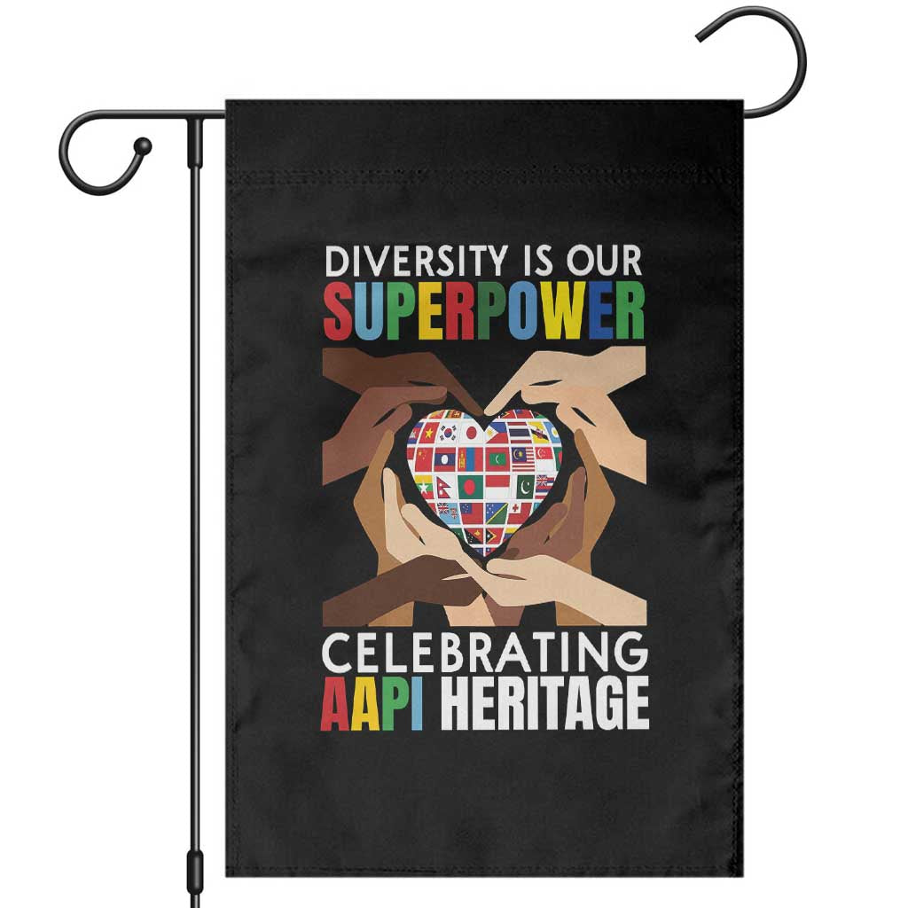 AAPI Heritage Month Garden Flag Diversity Is Our Superpower Asian American and Pacific Islander Countries TS11 Black Print Your Wear