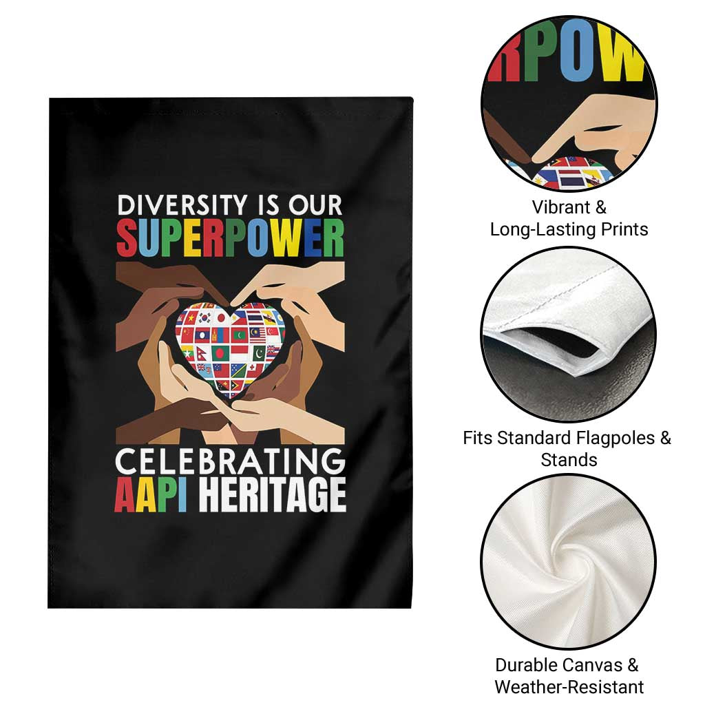 AAPI Heritage Month Garden Flag Diversity Is Our Superpower Asian American and Pacific Islander Countries TS11 Print Your Wear