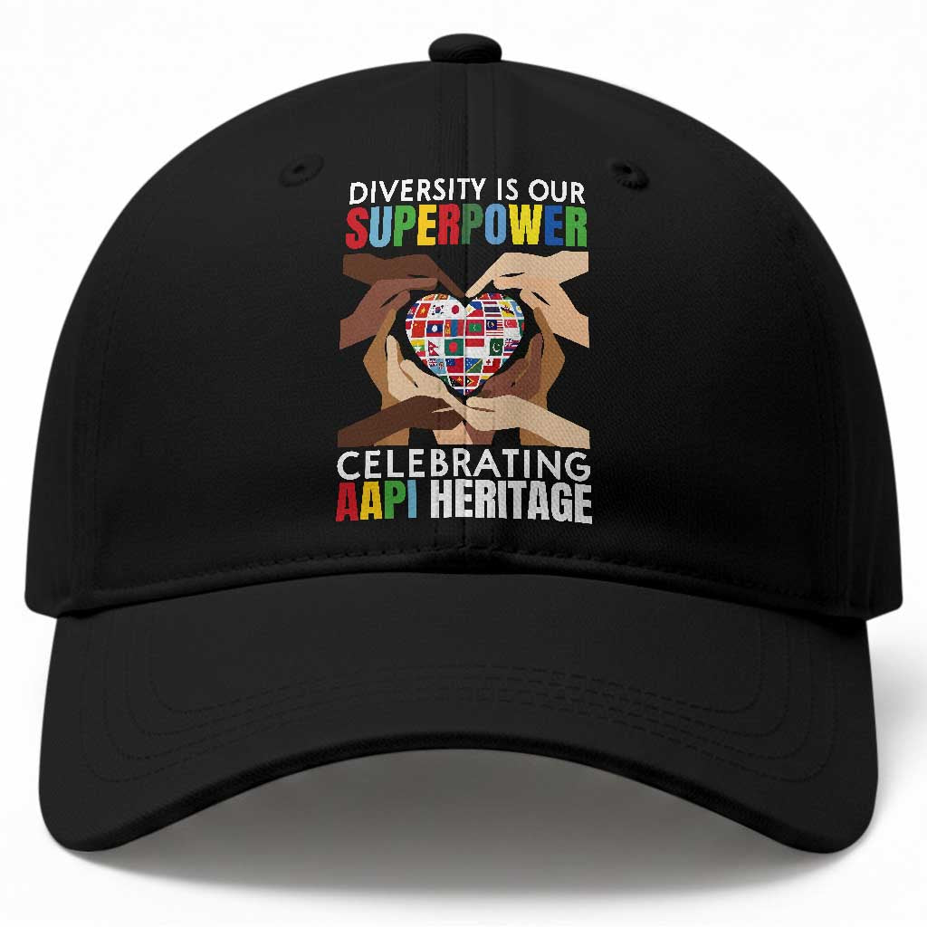 AAPI Heritage Month Baseball Cap Diversity Is Our Superpower Asian American and Pacific Islander Countries TS11 Print Your Wear
