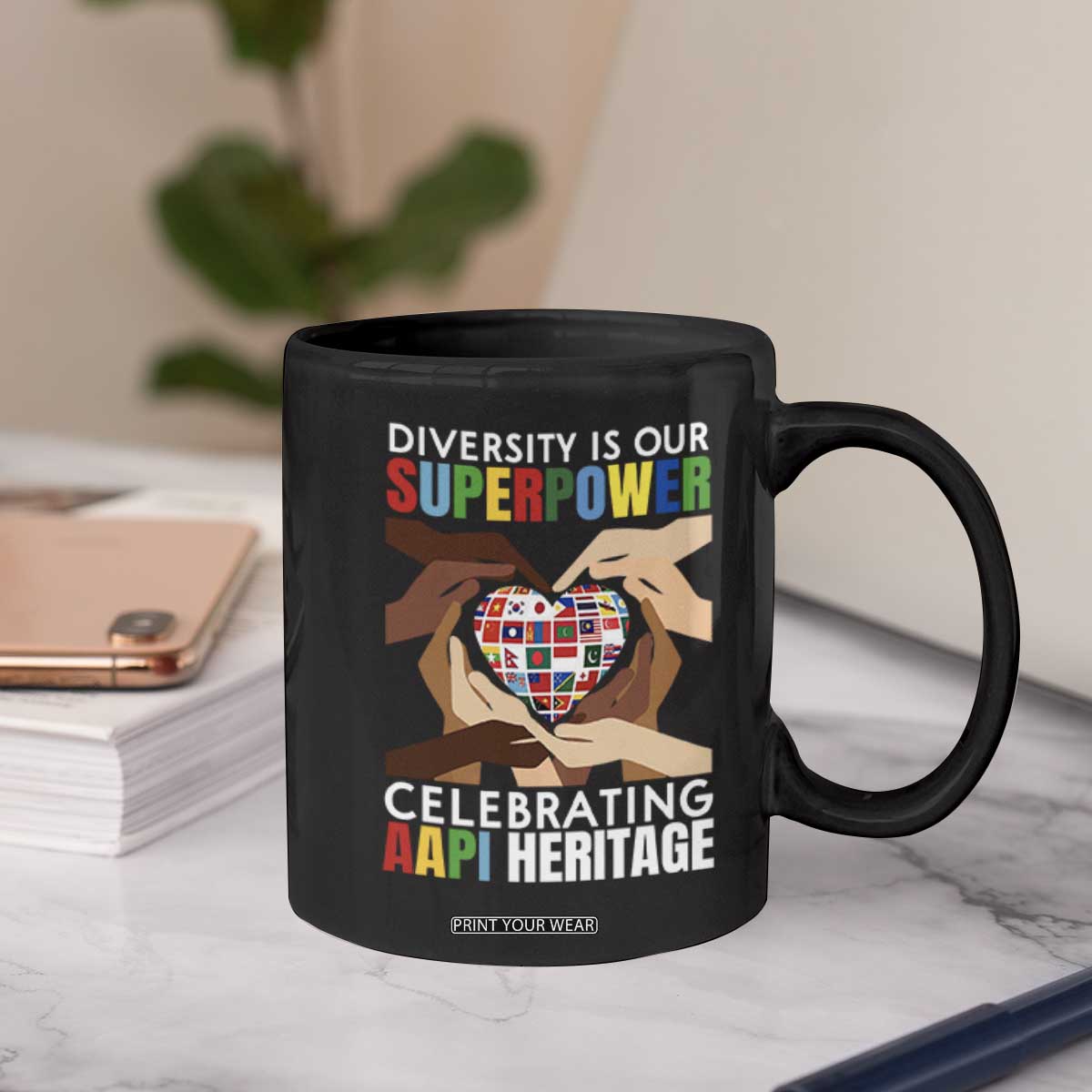 AAPI Heritage Month Coffee Mug Diversity Is Our Superpower Asian American and Pacific Islander Countries TS11 Print Your Wear