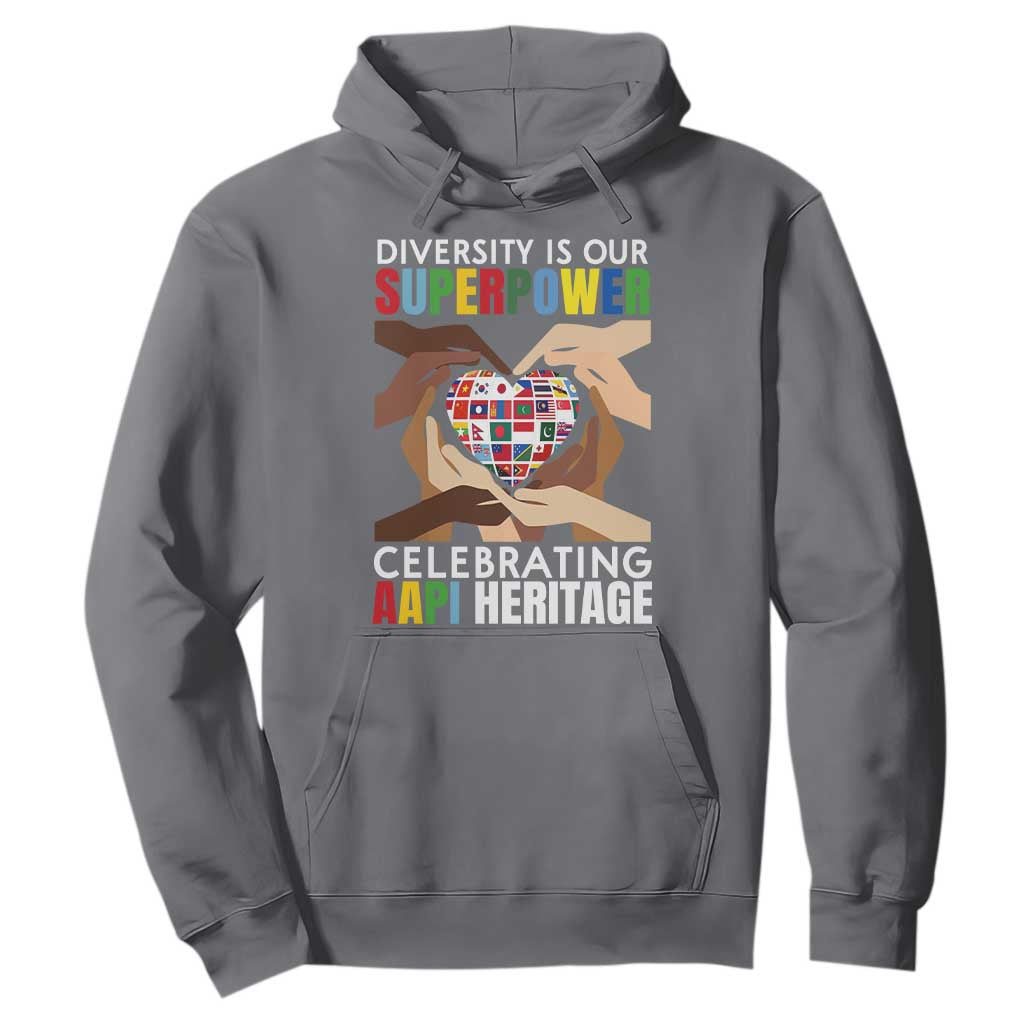 AAPI Heritage Month Hoodie Diversity Is Our Superpower Asian American and Pacific Islander Countries TS11 Charcoal Print Your Wear