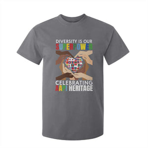 AAPI Heritage Month T Shirt For Kid Diversity Is Our Superpower Asian American and Pacific Islander Countries TS11 Charcoal Print Your Wear