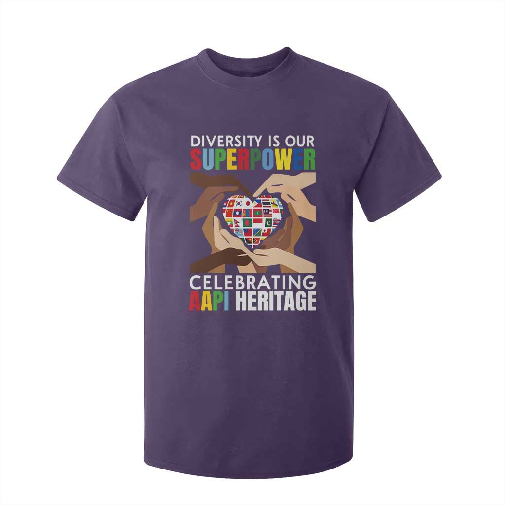 AAPI Heritage Month T Shirt For Kid Diversity Is Our Superpower Asian American and Pacific Islander Countries TS11 Purple Print Your Wear