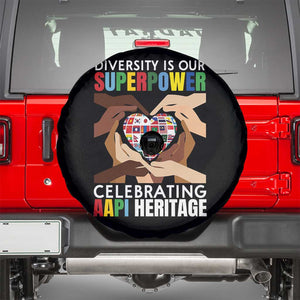 AAPI Heritage Month Spare Tire Cover Diversity Is Our Superpower Asian American and Pacific Islander Countries TS11 Black Print Your Wear