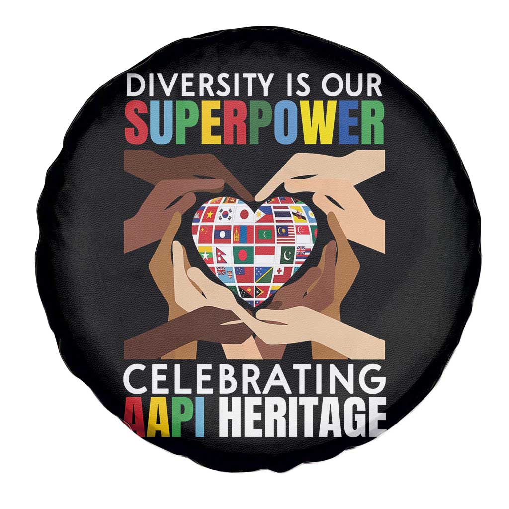 AAPI Heritage Month Spare Tire Cover Diversity Is Our Superpower Asian American and Pacific Islander Countries TS11 Print Your Wear