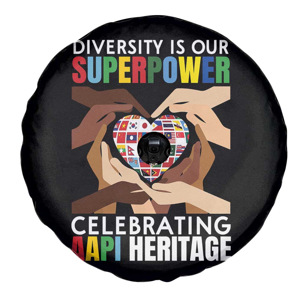 AAPI Heritage Month Spare Tire Cover Diversity Is Our Superpower Asian American and Pacific Islander Countries TS11 Print Your Wear