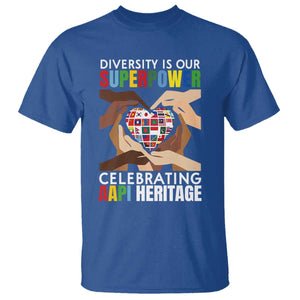 AAPI Heritage Month T Shirt Diversity Is Our Superpower Asian American and Pacific Islander Countries TS11 Royal Blue Print Your Wear