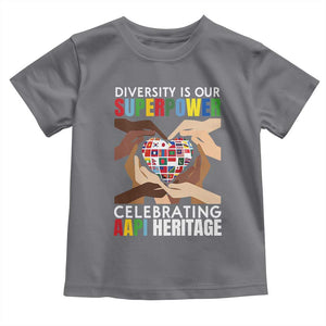 AAPI Heritage Month Toddler T Shirt Diversity Is Our Superpower Asian American and Pacific Islander Countries TS11 Charcoal Print Your Wear