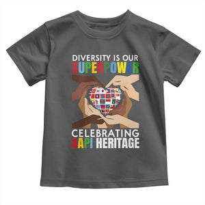 AAPI Heritage Month Toddler T Shirt Diversity Is Our Superpower Asian American and Pacific Islander Countries TS11 Dark Heather Print Your Wear