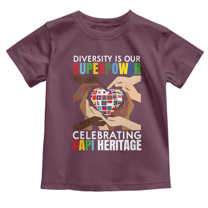 AAPI Heritage Month Toddler T Shirt Diversity Is Our Superpower Asian American and Pacific Islander Countries TS11 Maroon Print Your Wear
