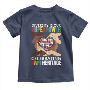 AAPI Heritage Month Toddler T Shirt Diversity Is Our Superpower Asian American and Pacific Islander Countries TS11 Navy Print Your Wear