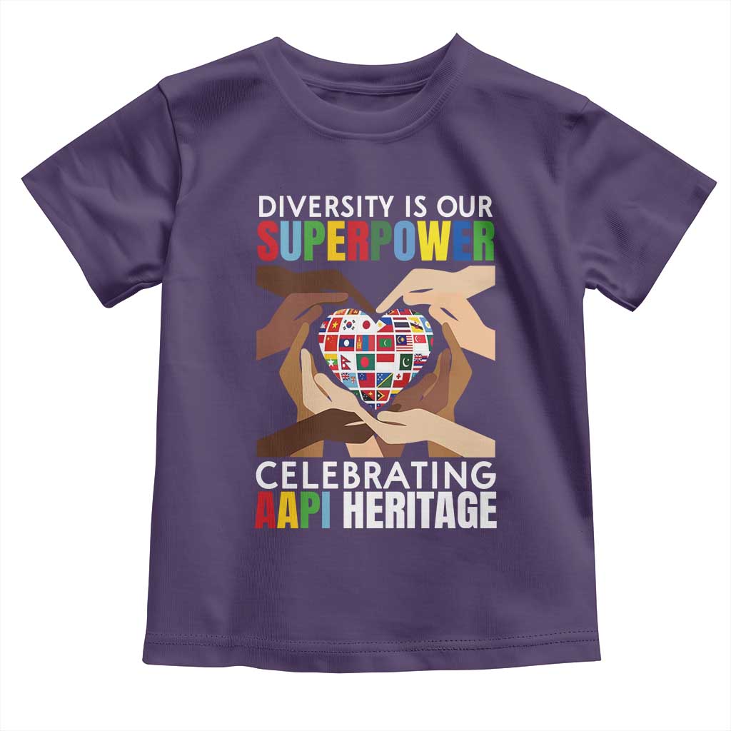 AAPI Heritage Month Toddler T Shirt Diversity Is Our Superpower Asian American and Pacific Islander Countries TS11 Purple Print Your Wear
