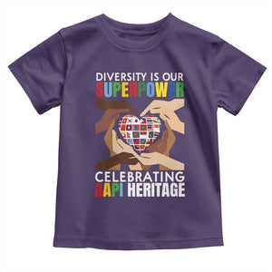 AAPI Heritage Month Toddler T Shirt Diversity Is Our Superpower Asian American and Pacific Islander Countries TS11 Purple Print Your Wear