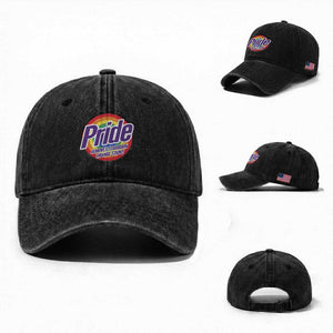 Funny Pride Removes Stubborn Orange Stains Washed Cotton Baseball Cap LGBTQ Pride Month TS11 Washed Cap Universal Fit Black Print Your Wear